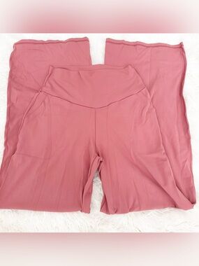 aerie Wide Leg Soft Pink Lounge Leggings